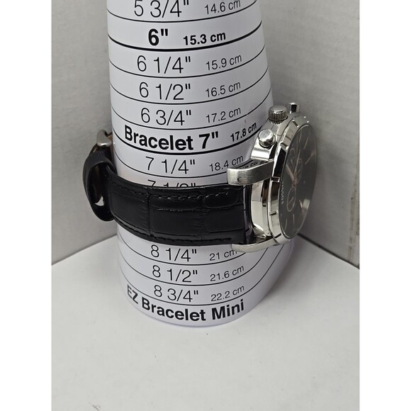 Fossil BQ1525 Mens Quartz Chronograph Watch Black Dial Leather Date New Battery - Picture 7 of 12